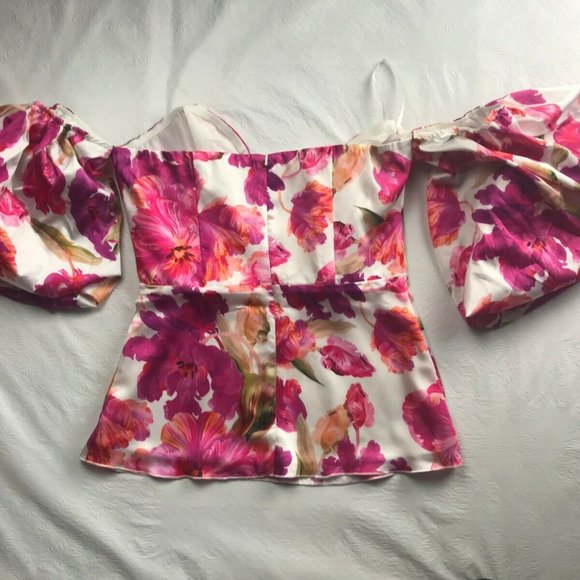 Boston Proper Alexia Admor Lace-Up Top- Size 8 - Picture 8 of 12